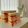 cake packaging box with ribbon