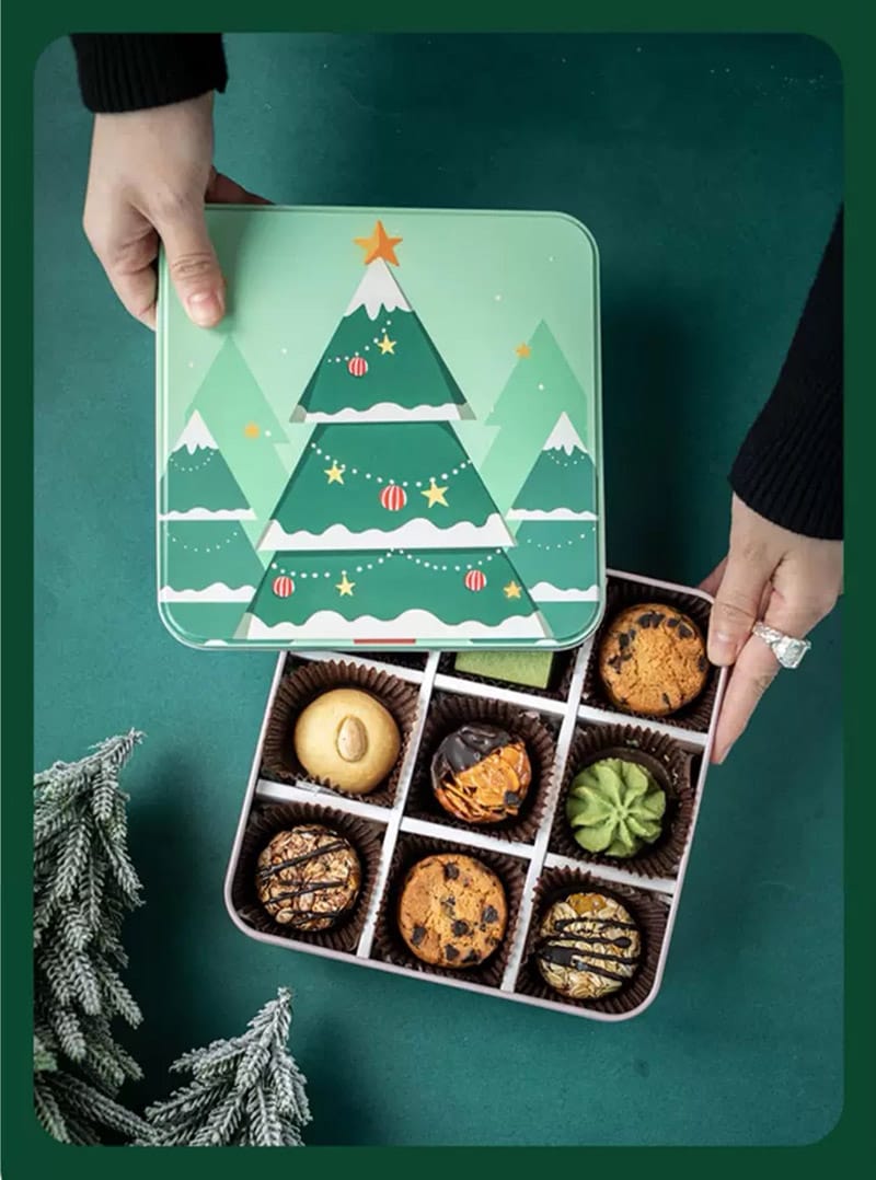 Christmas cookies packaging box