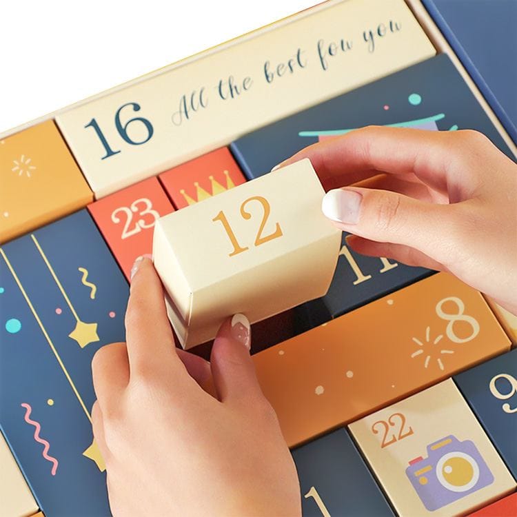 Christmas Birthday New Year Holiday Festival Party Gift Box Blind Box Calendar Box with 12 or 24 Drawers