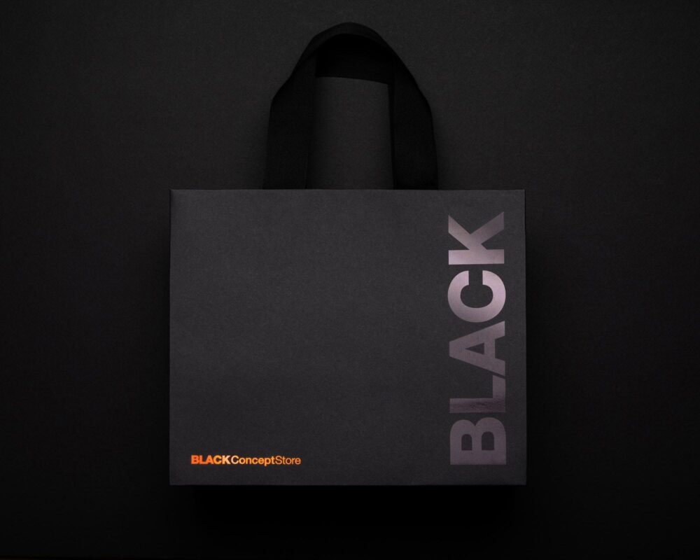 Black Tote Shopping Bag