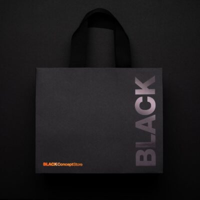 Black Tote Shopping Bag