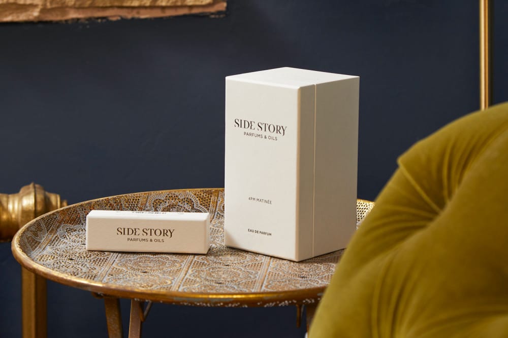 custom rigid and corrugate boxes：Discover the Artistry Behind Side Story Perfume