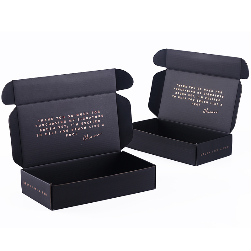 Black Corrugated Clothing Box