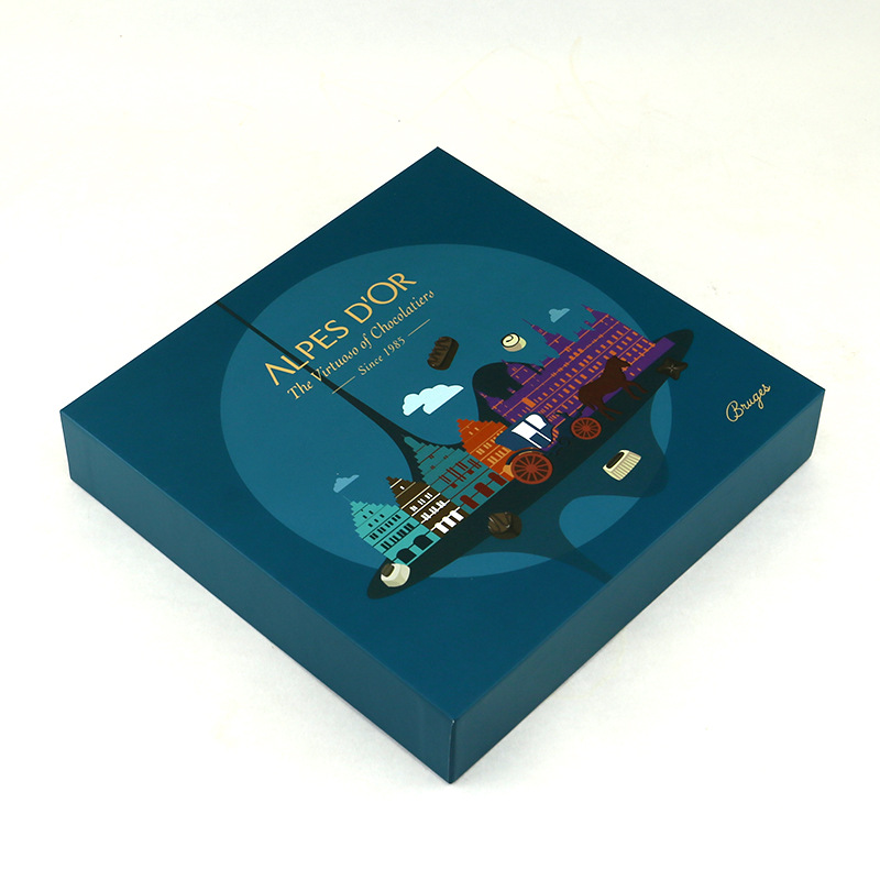 Black Rigid Cardboard Macaron Packaging Box Kali Custom Paper Boxes (2)