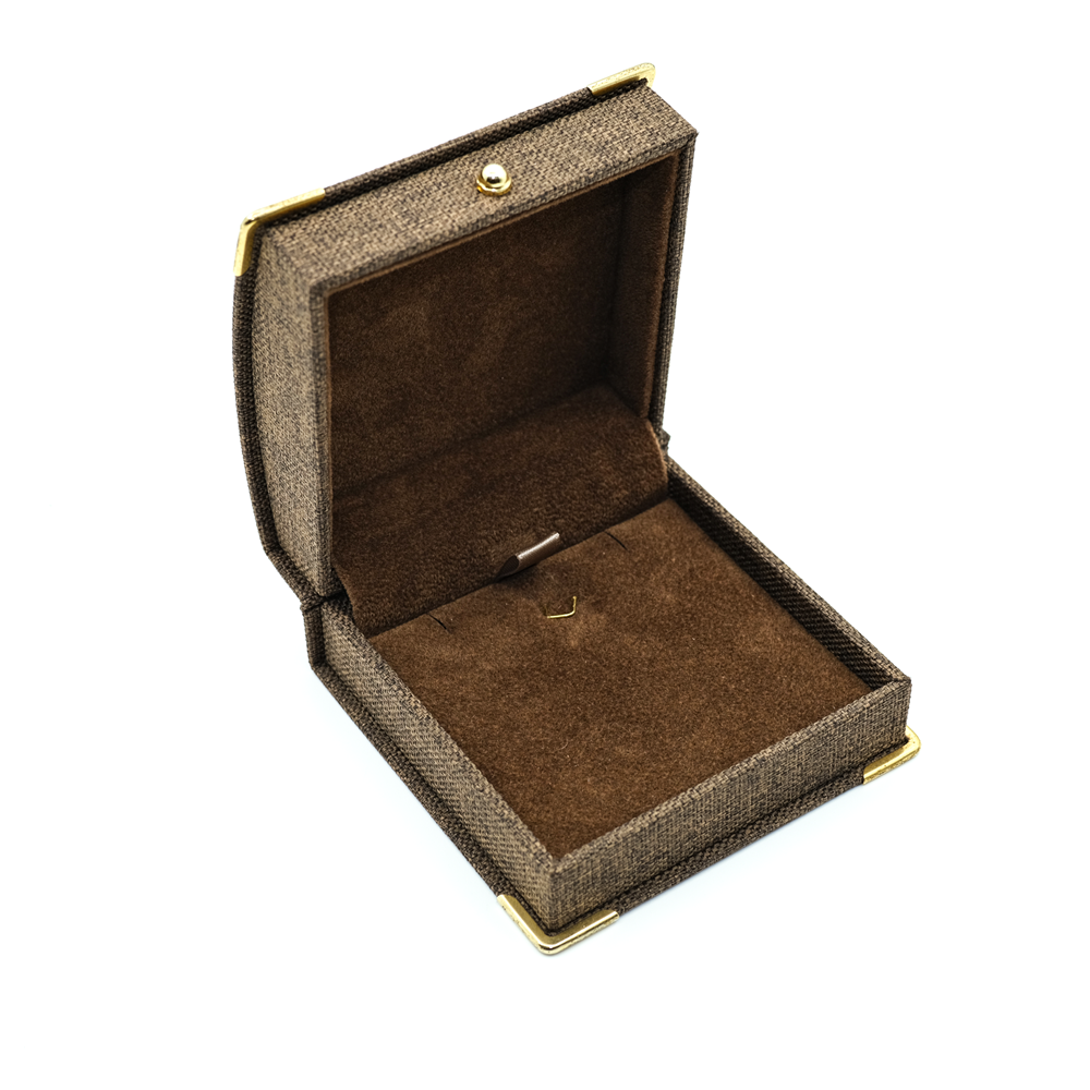 Brown Faux Leather Jewelry Box Jewelry Packaging Company KALI (2)