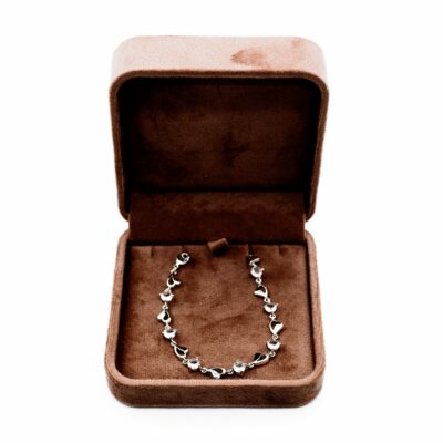 Brown Velvet Jewelry Bracelet Box Gift Box Factory KALI (1)
