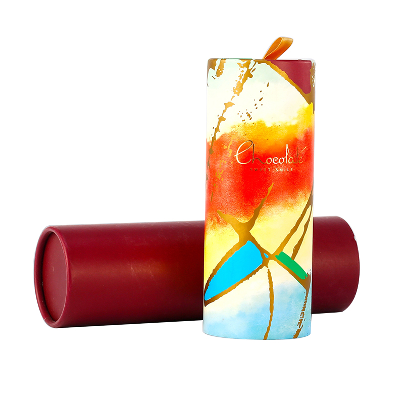 Chocolate Candy Round Gift Boxes Tube Packaging KALI (1)