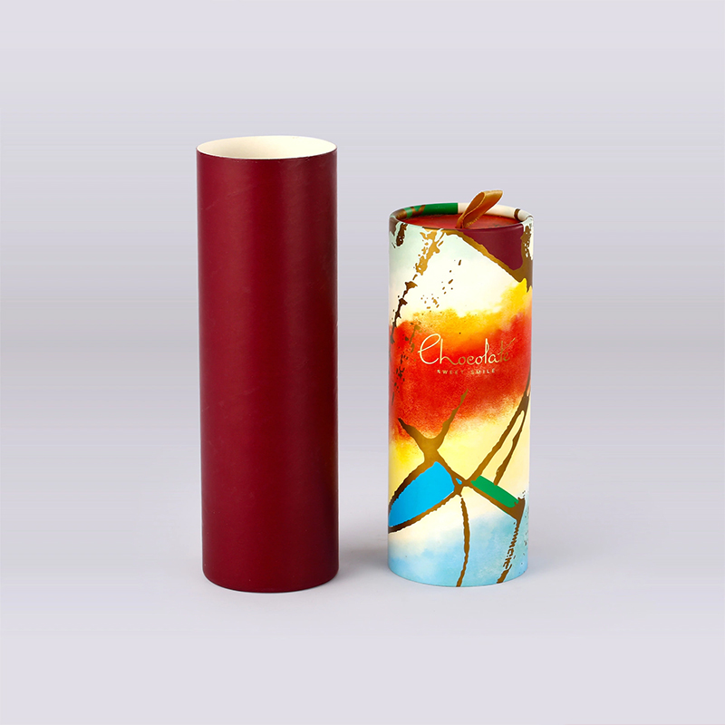 Chocolate Candy Round Gift Boxes Tube Packaging KALI (3)