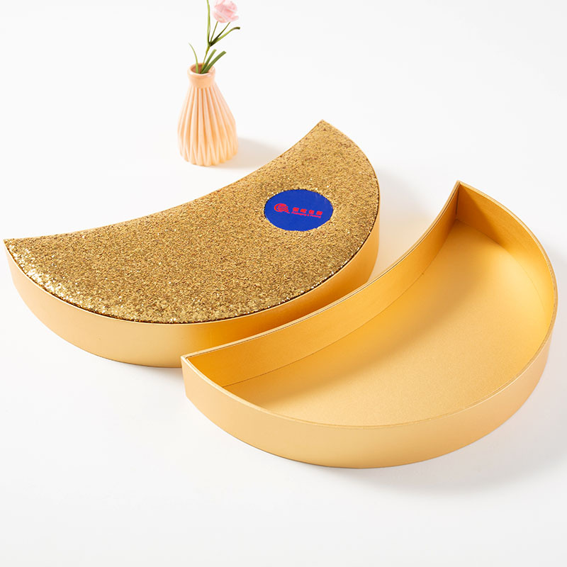 Custom Gold Crescent Moon Cosmetic Boxes Luxury Paper Boxes.Com