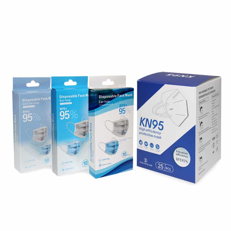 Disposable Mask Packaging Box with Hanger Tab (1)