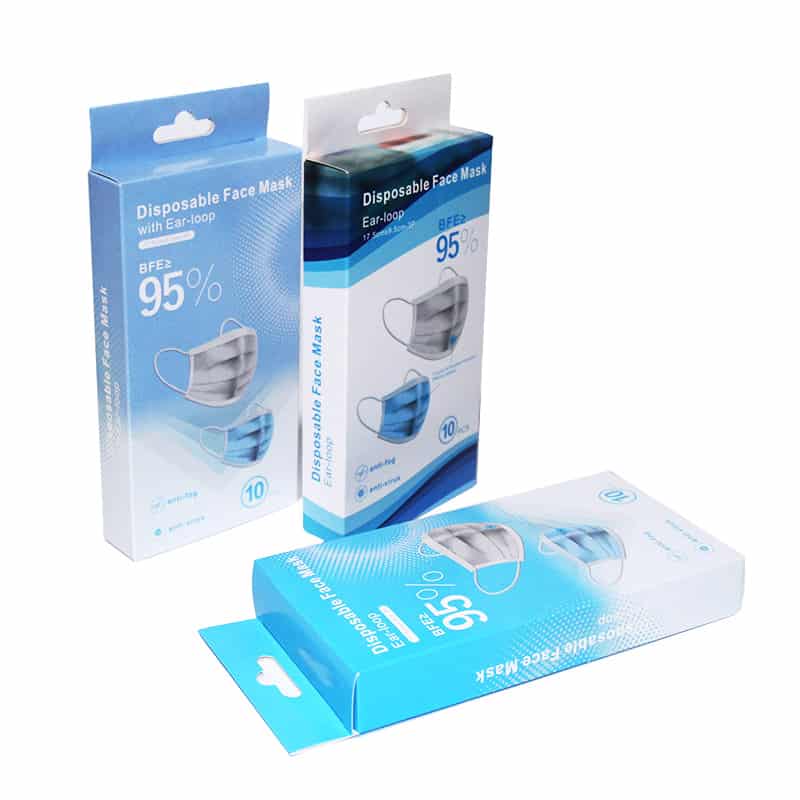 Disposable Mask Packaging Box with Hanger Tab (2)