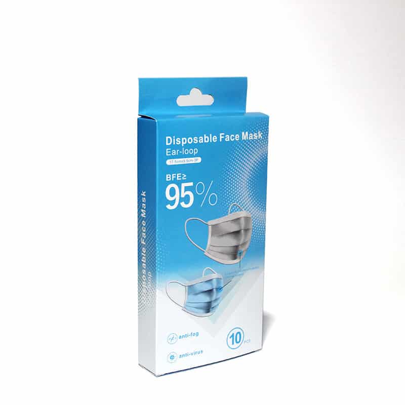 Disposable Mask Packaging Box with Hanger Tab (3)