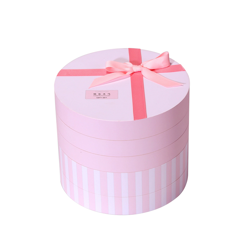 Exquisite Multi layer Round Skincare Set Packaging Boxes Kali Custom Cylinder Gift Boxes (2)