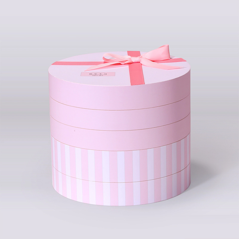 Exquisite Multi layer Round Skincare Set Packaging Boxes Kali Custom Cylinder Gift Boxes