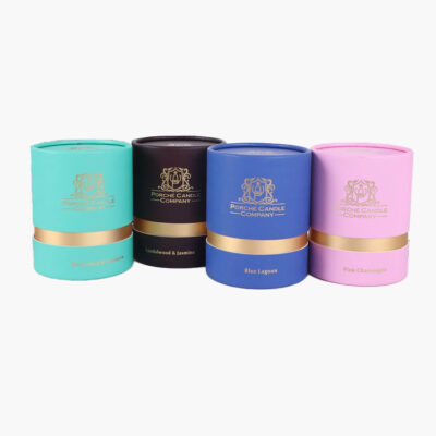 Gold Foil Candle Tube Box Set Round Box For Sale KALI
