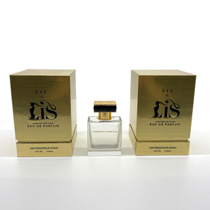 Gold Paper Square Perfume Packaging KALI (5)
