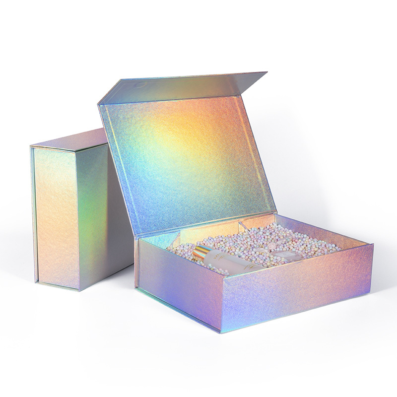 Holographic Magnetic Flip Top Packaging Box Kali Custom Foldable Boxes (5)