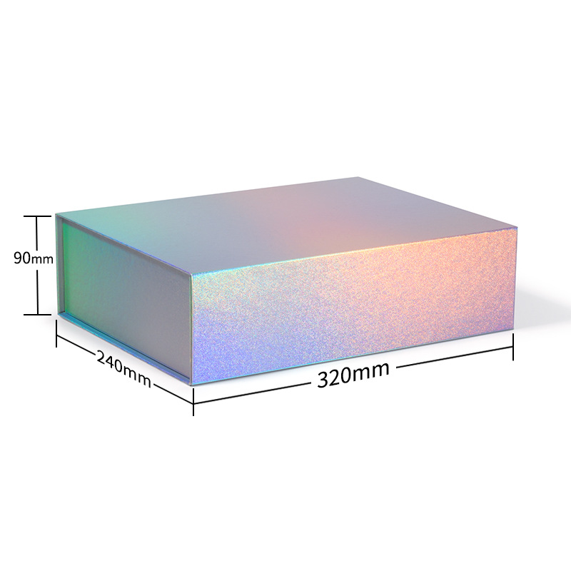 Holographic Magnetic Flip Top Packaging Box Kali Custom Foldable Boxes