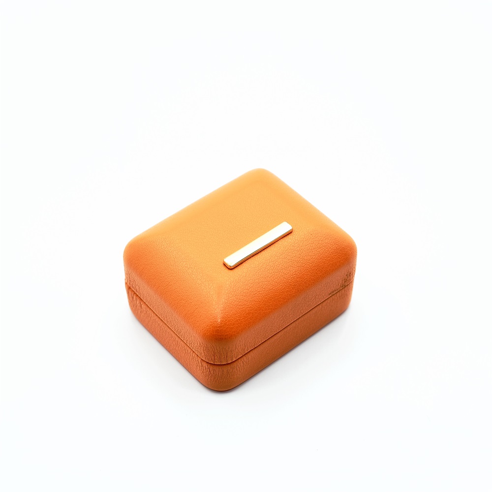 Orange Leatherette Ring Gift Box Jewelry Box Supplier KALI (5)