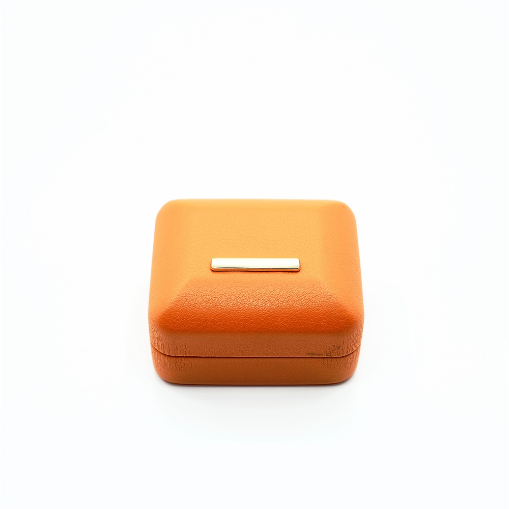 Orange Leatherette Ring Gift Box Jewelry Box Supplier KALI (6)