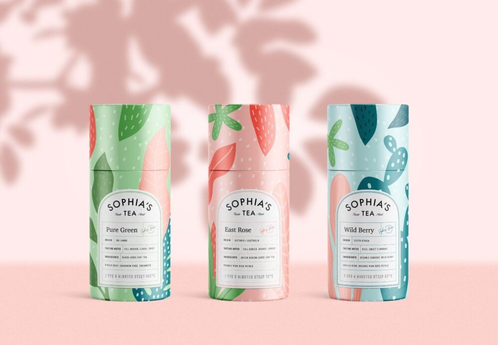 Sophia Tea Tube Packaging